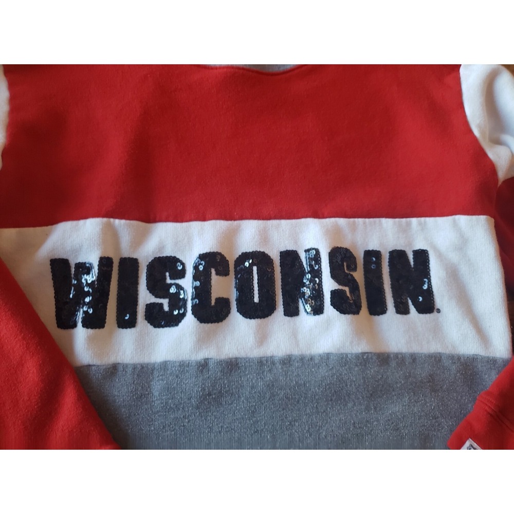 PINK Victoria Secret Size Small 5th & Ocean UW Wisconsin Badgers Red White Gray